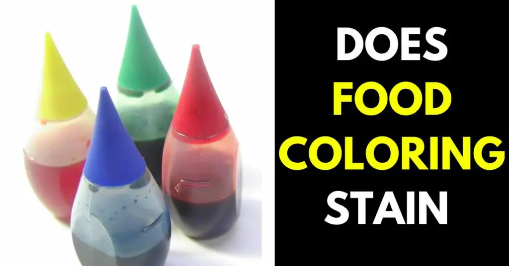 Does food colouring stain